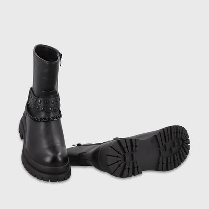 Botin Plataforma Negro Mujer 65841