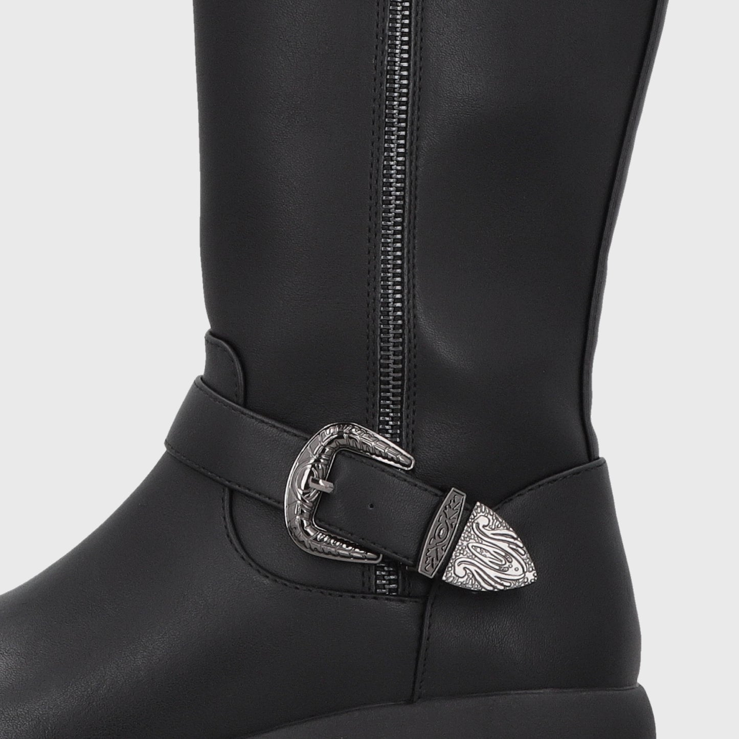 Bota Taco Negra Mujer 65842