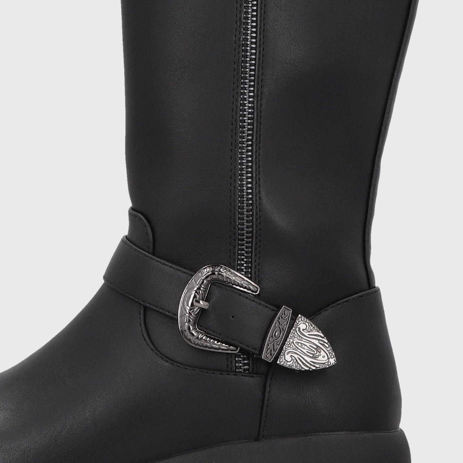 Bota Taco Negra Mujer 65842