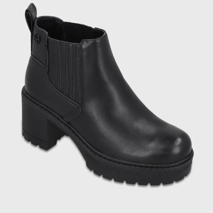 Botín Plataforma Negro Mujer 65870