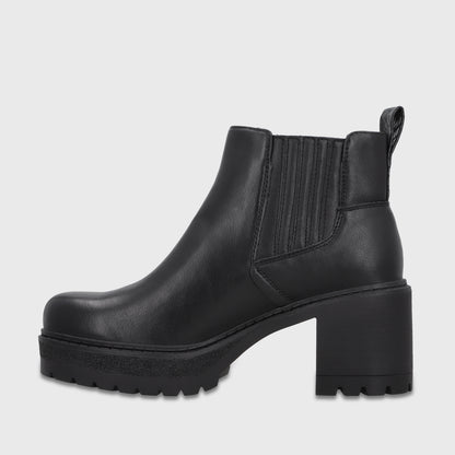 Botín Plataforma Negro Mujer 65870
