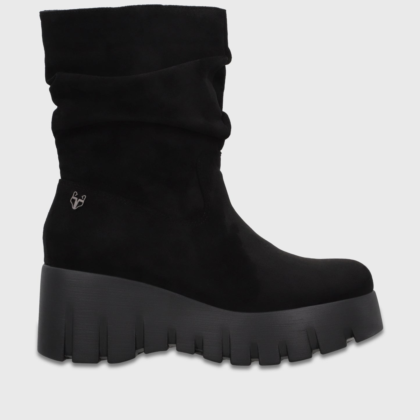 Botin Plataforma Negro Mujer 65890