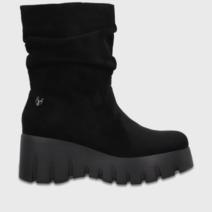 Botin Plataforma Negro Mujer 65890