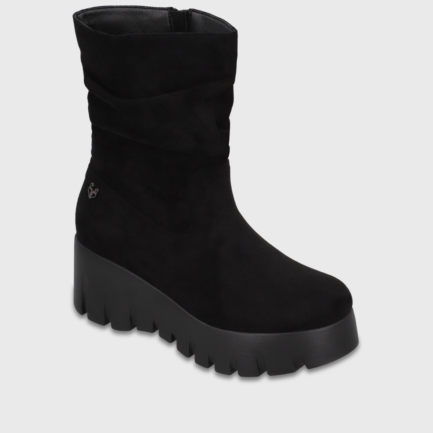 Botin Plataforma Negro Mujer 65890