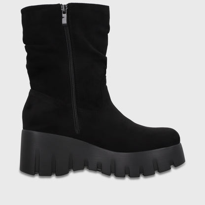 Botin Plataforma Negro Mujer 65890