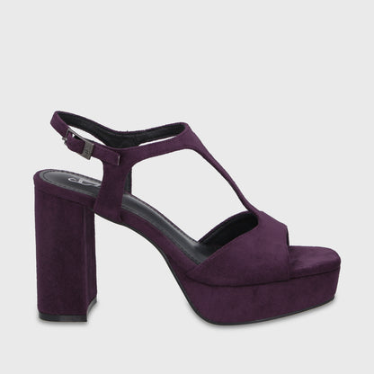 Sandalia Taco Burdeo Mujer 659100