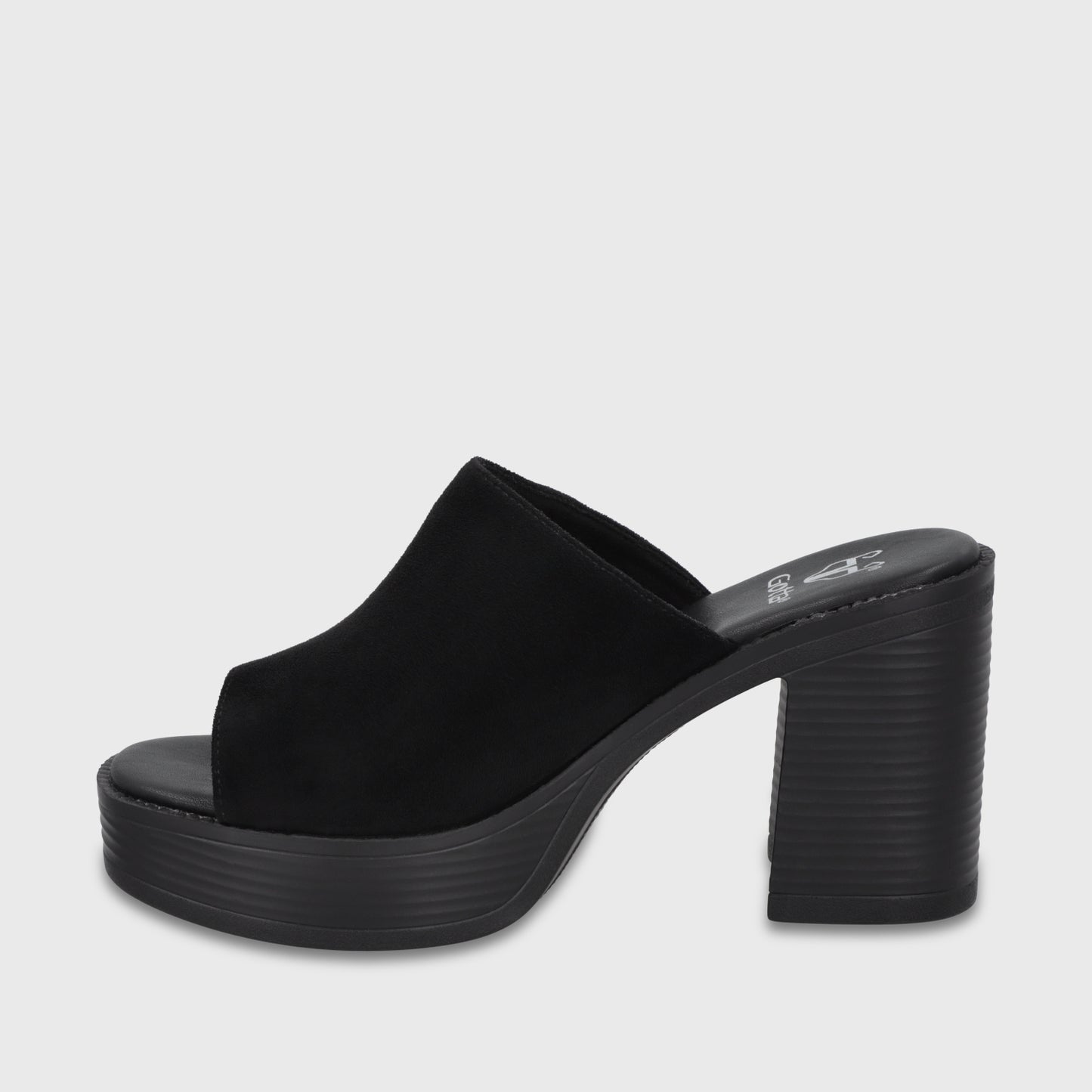 Sandalia Taco Negra Mujer 65920