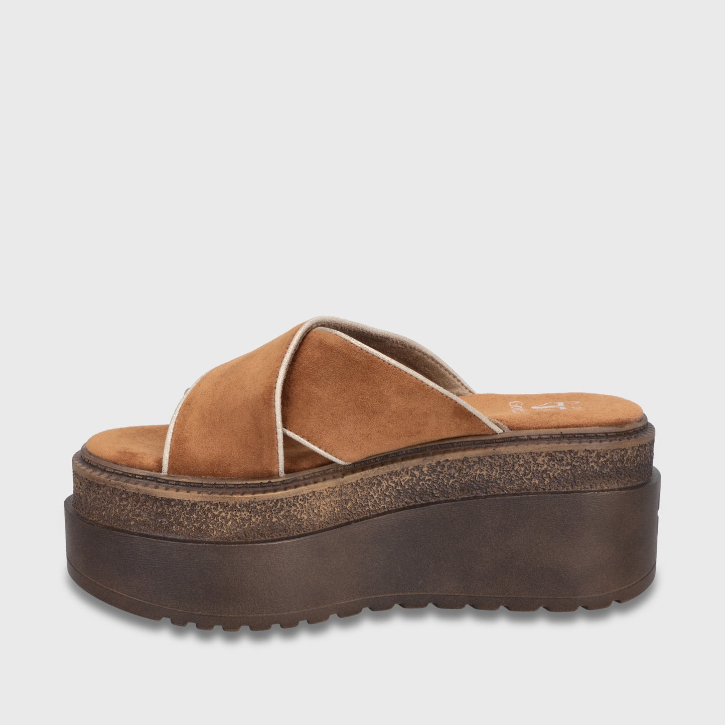 Sandalia Plataforma Beige Mujer 65930