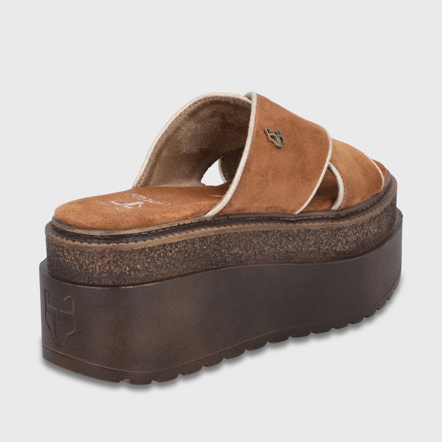 Sandalia Plataforma Beige Mujer 65930