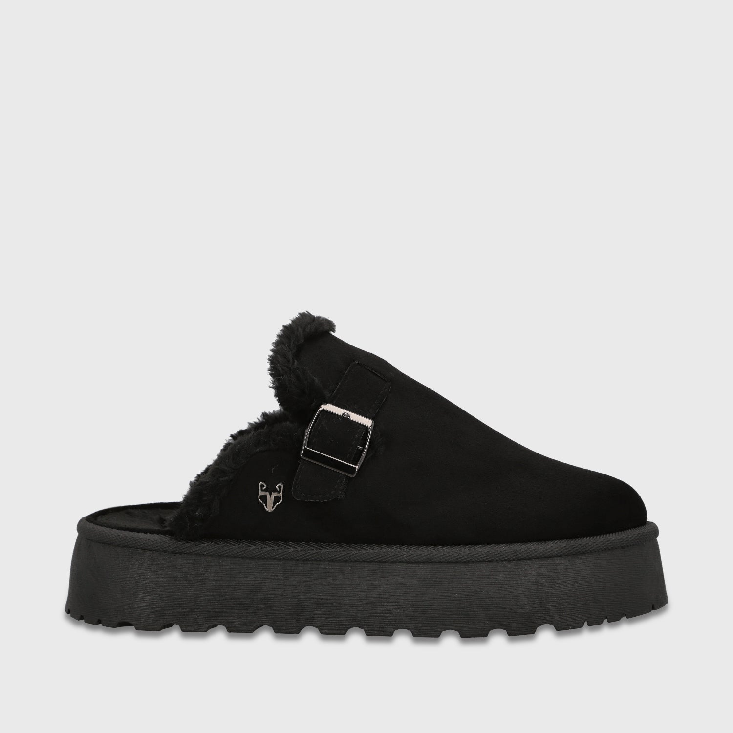 Zueco Plataforma Negro Mujer 68080