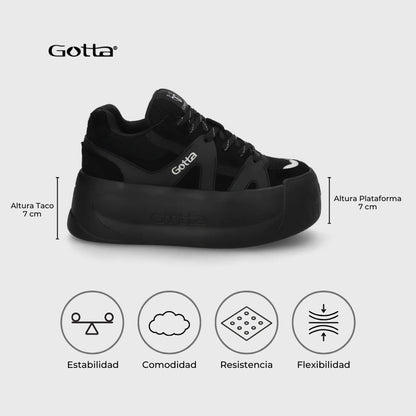 Zapatilla Negra Mujer C7324