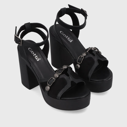 Sandalia Negra Mujer 45963 - Gotta Perú