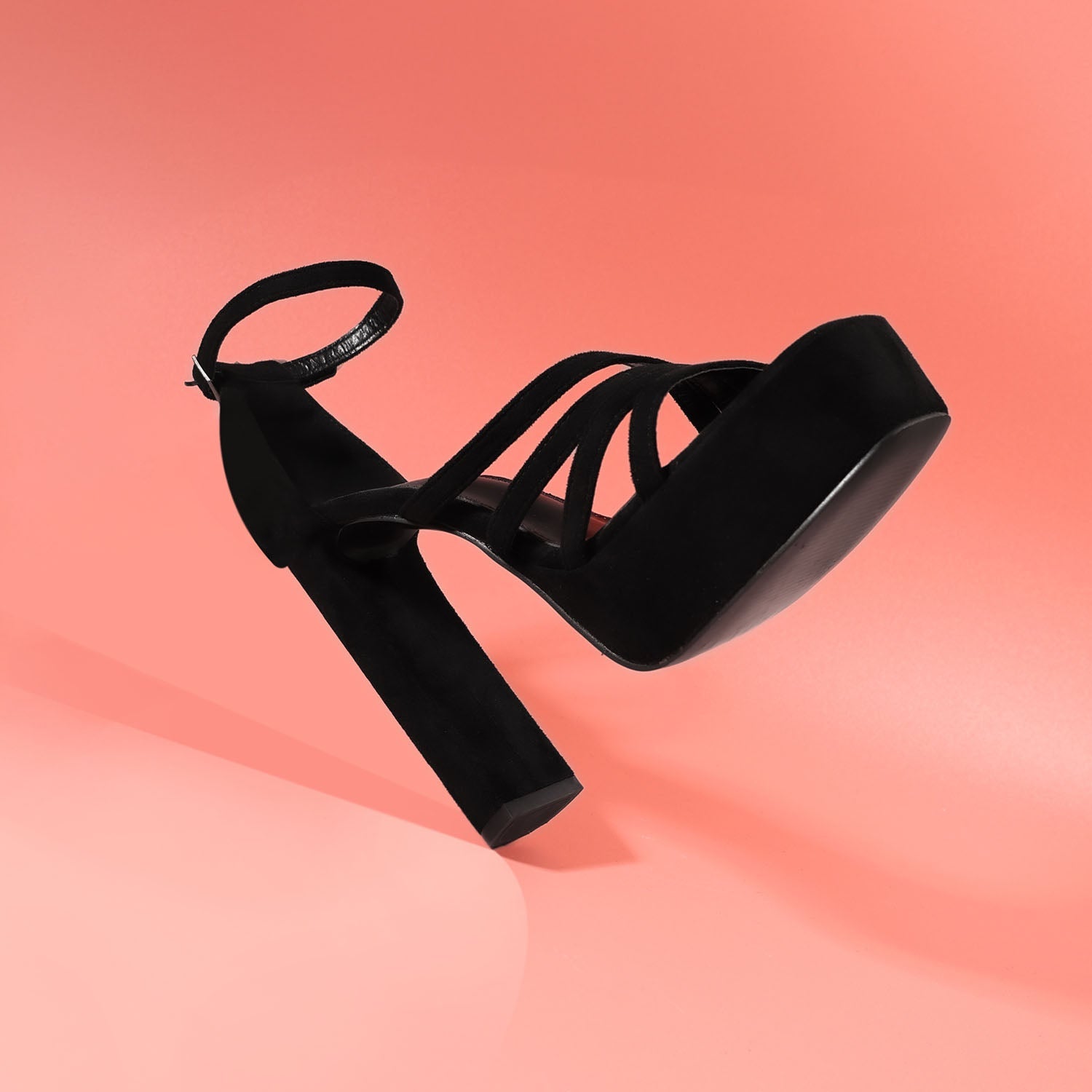 Sandalia Negra Taco Mujer 86131 - Gotta Perú