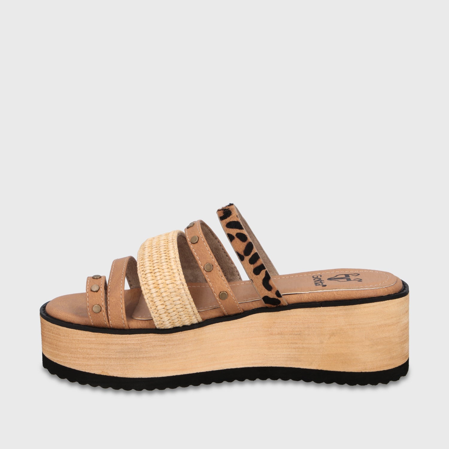 Sandalia Plataforma Beige Mujer 15617 - Gotta Perú