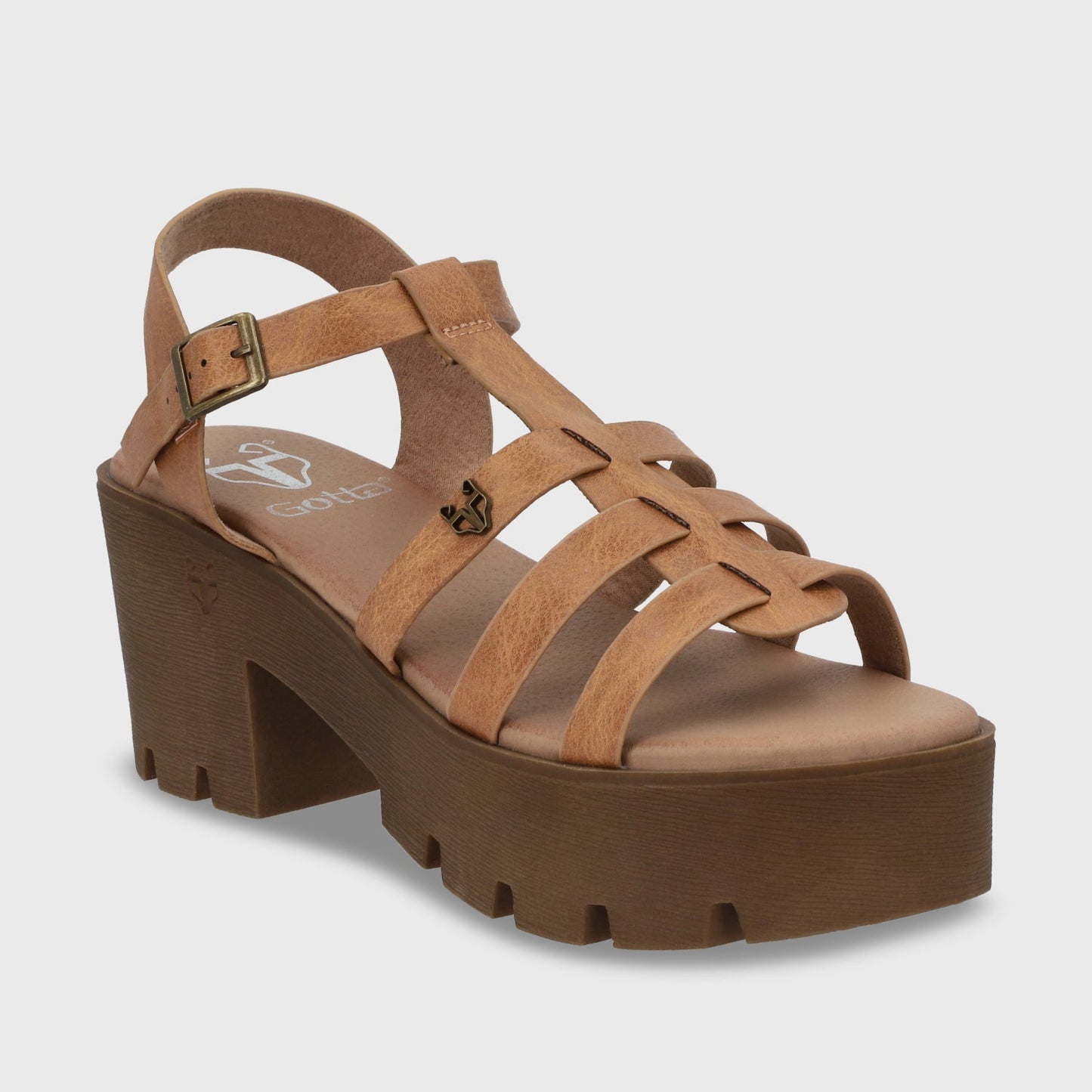 Sandalia Plataforma Beige Mujer 43023 - Gotta Perú