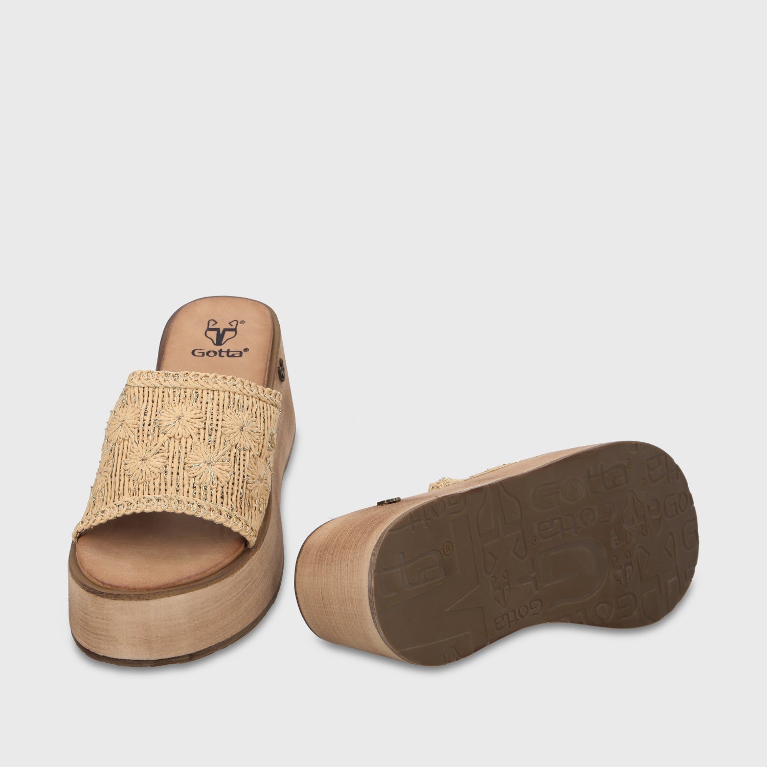 Sandalia Plataforma Beige Mujer 45843 - Gotta Perú