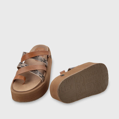 Sandalia Plataforma Beige Mujer 55940 - Gotta Perú