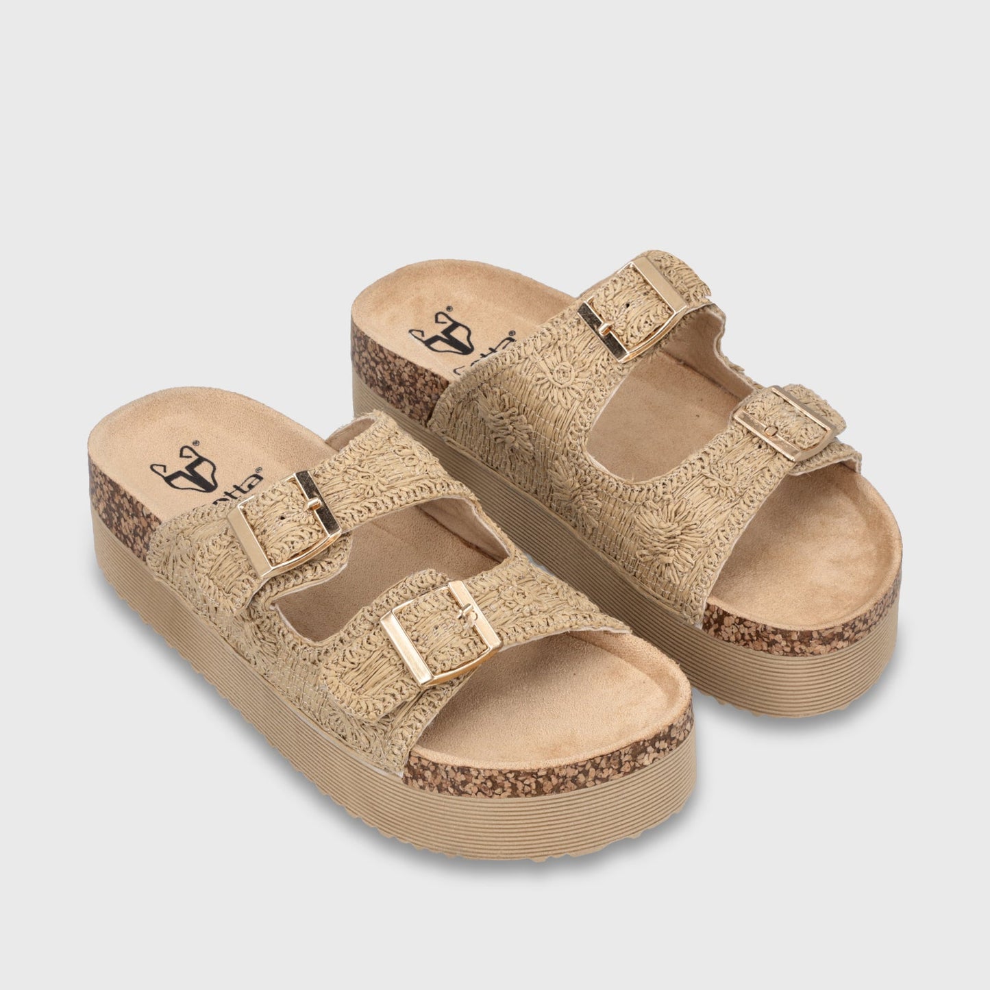 Sandalia Plataforma Beige Mujer 65951 - Gotta Perú