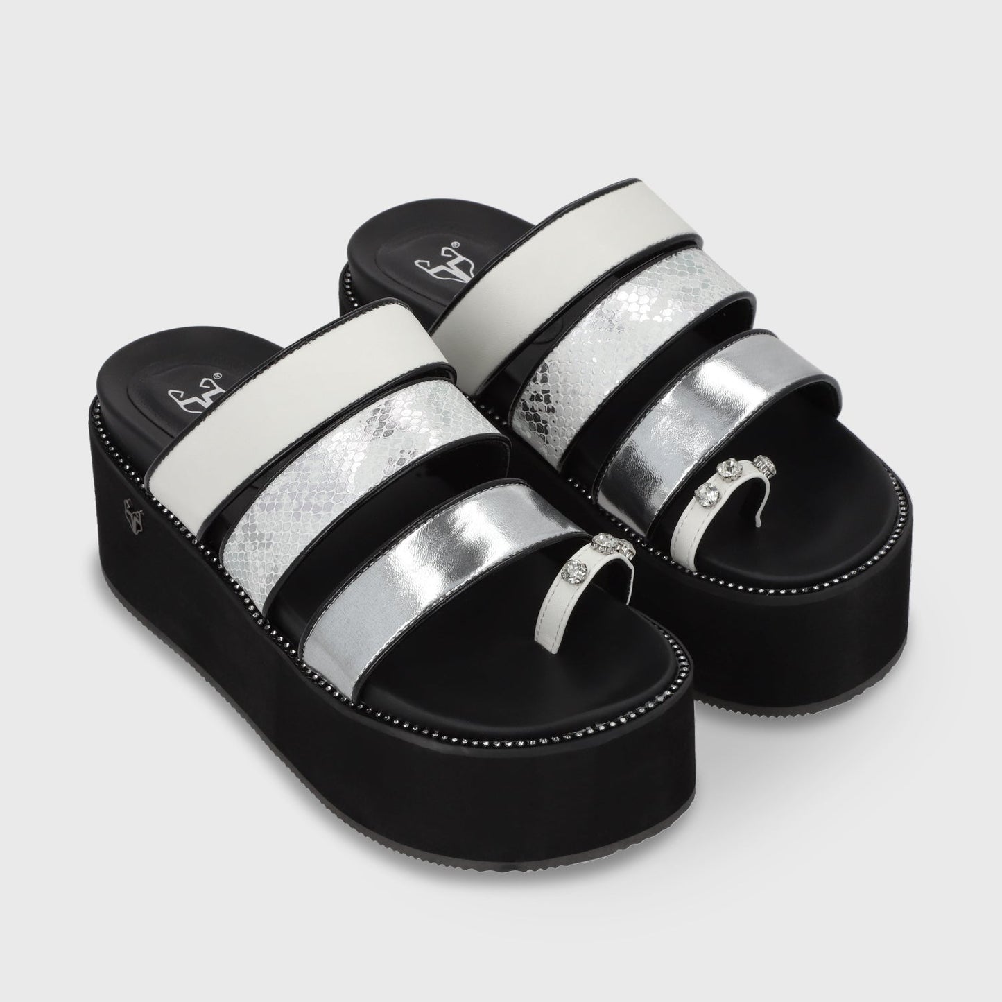 Sandalia Plataforma Blanca Mujer 15662 - Gotta Perú