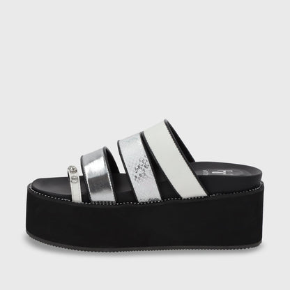 Sandalia Plataforma Blanca Mujer 15662 - Gotta Perú