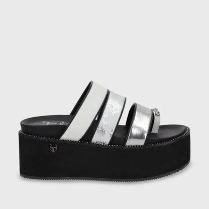 Sandalia Plataforma Blanca Mujer 15662 - Gotta Perú