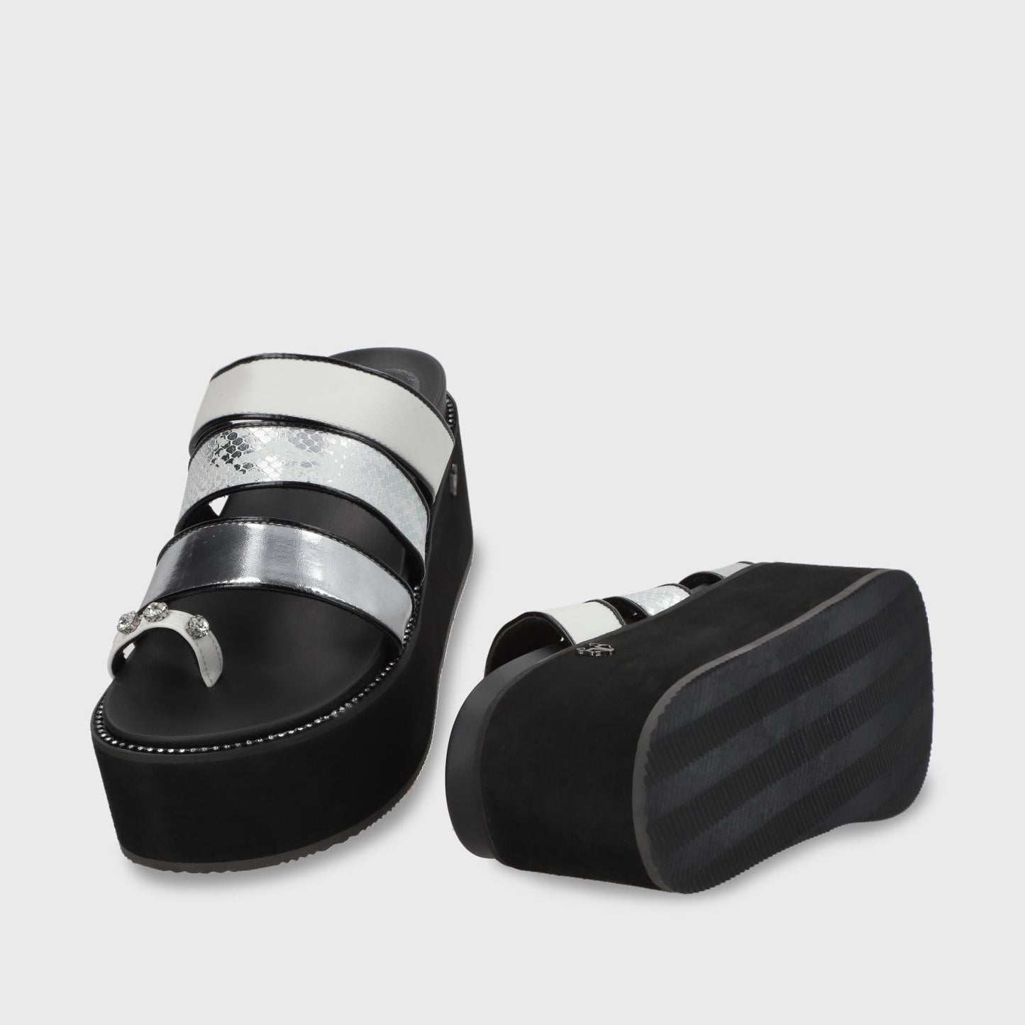 Sandalia Plataforma Blanca Mujer 15662 - Gotta Perú