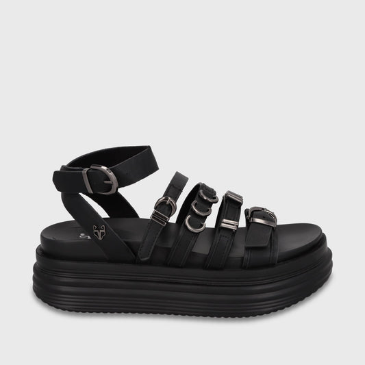Sandalia Plataforma Negra Mujer 1571C - Gotta Perú