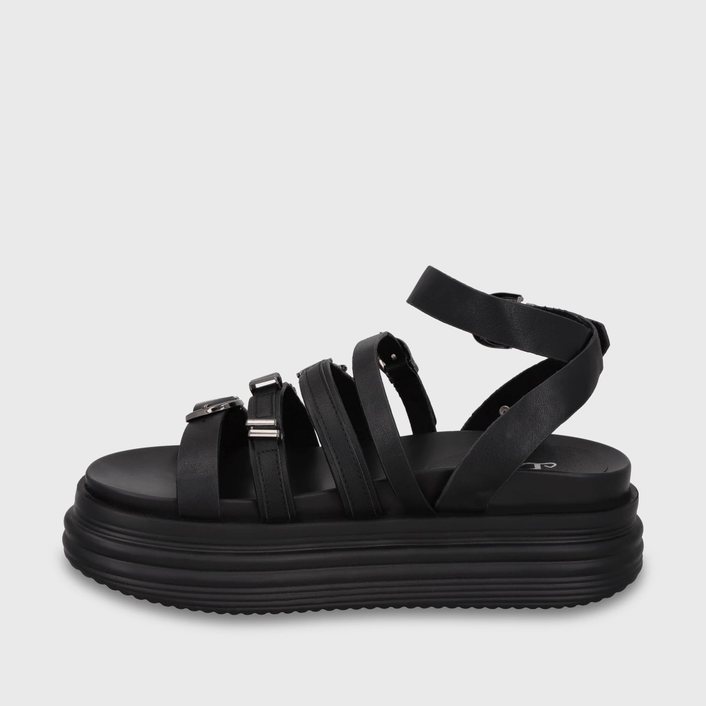 Sandalia Plataforma Negra Mujer 1571C - Gotta Perú