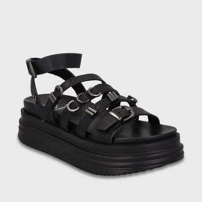 Sandalia Plataforma Negra Mujer 1571C - Gotta Perú
