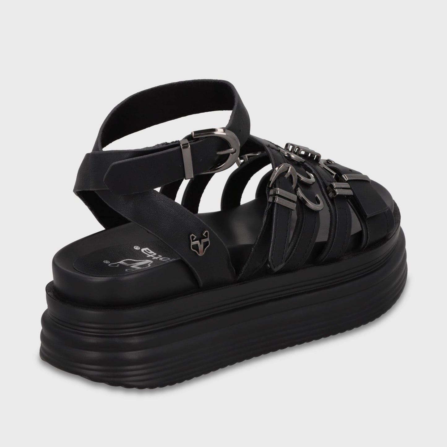 Sandalia Plataforma Negra Mujer 1571C - Gotta Perú