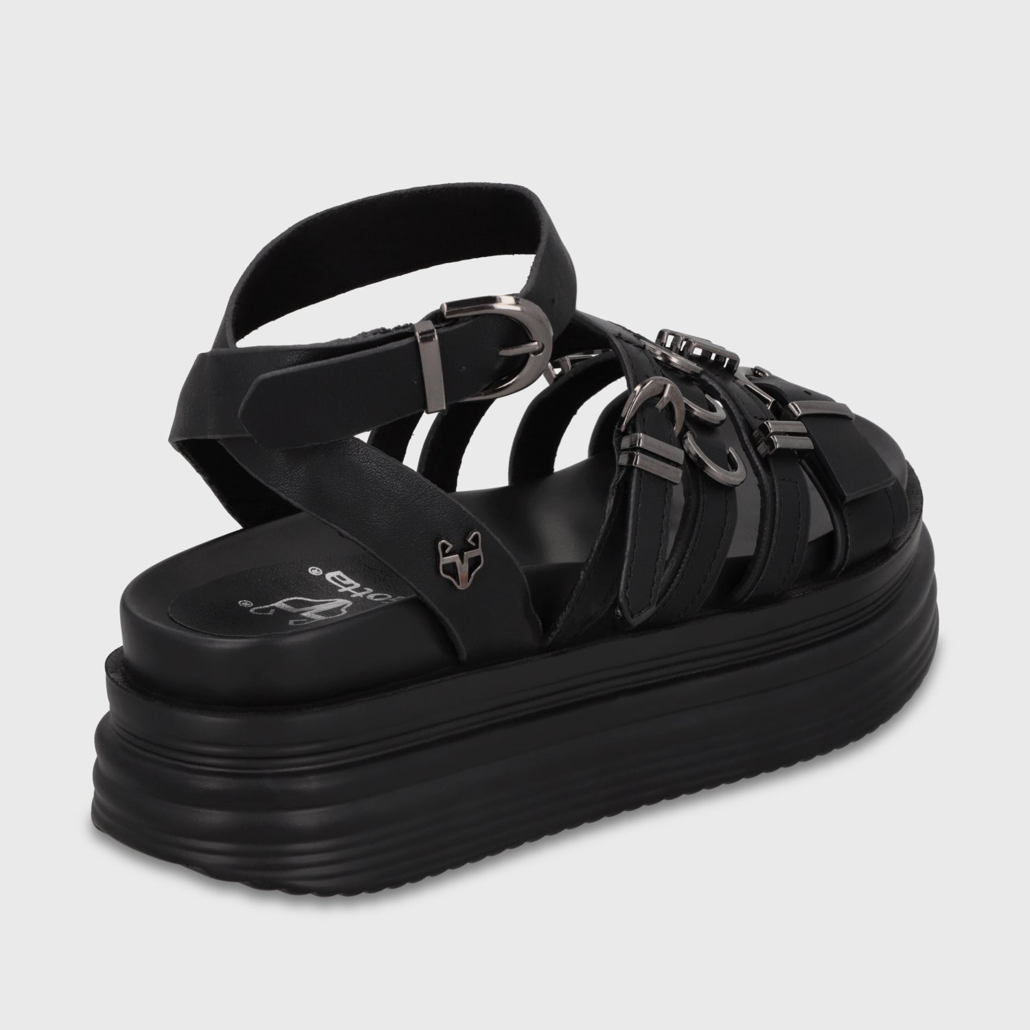 Sandalia Plataforma Negra Mujer 1571C - Gotta Perú