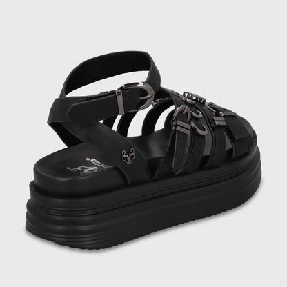 Sandalia Plataforma Negra Mujer 1571C - Gotta Perú