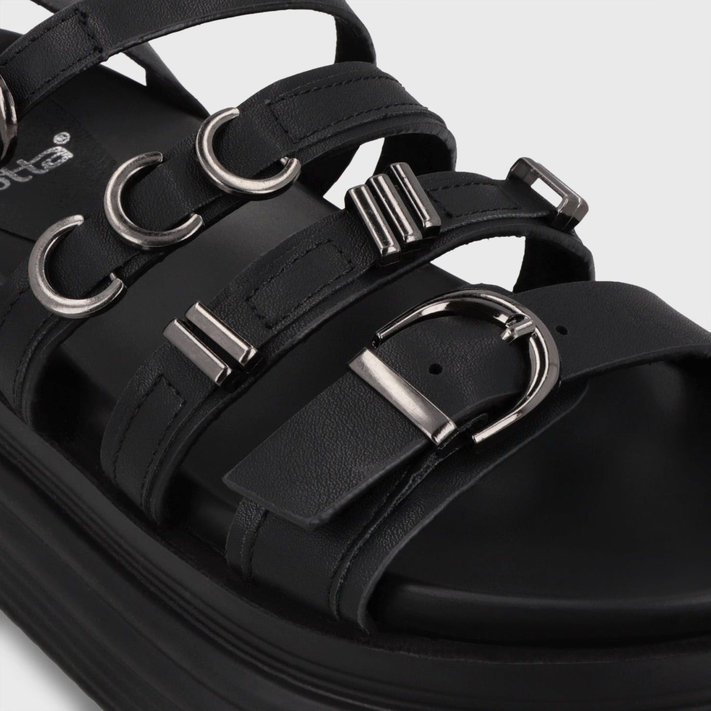 Sandalia Plataforma Negra Mujer 1571C - Gotta Perú