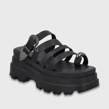 Sandalia Plataforma Negra Mujer 45732 - Gotta Perú