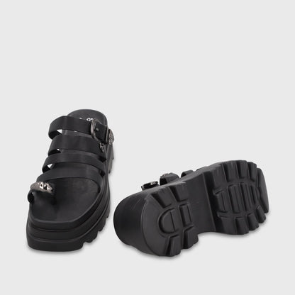 Sandalia Plataforma Negra Mujer 45732 - Gotta Perú