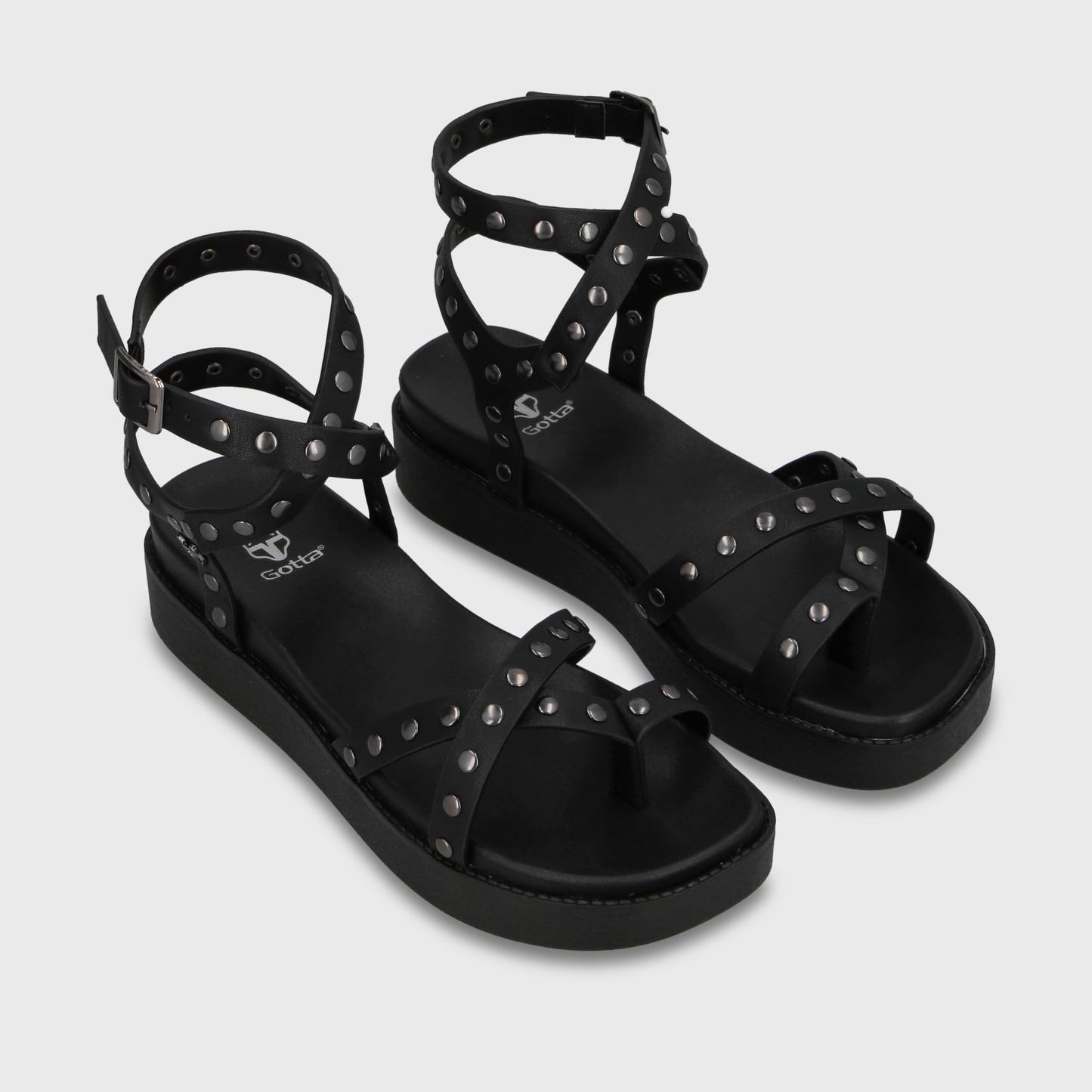 Sandalia Plataforma Negra Mujer 64170 - Gotta Perú
