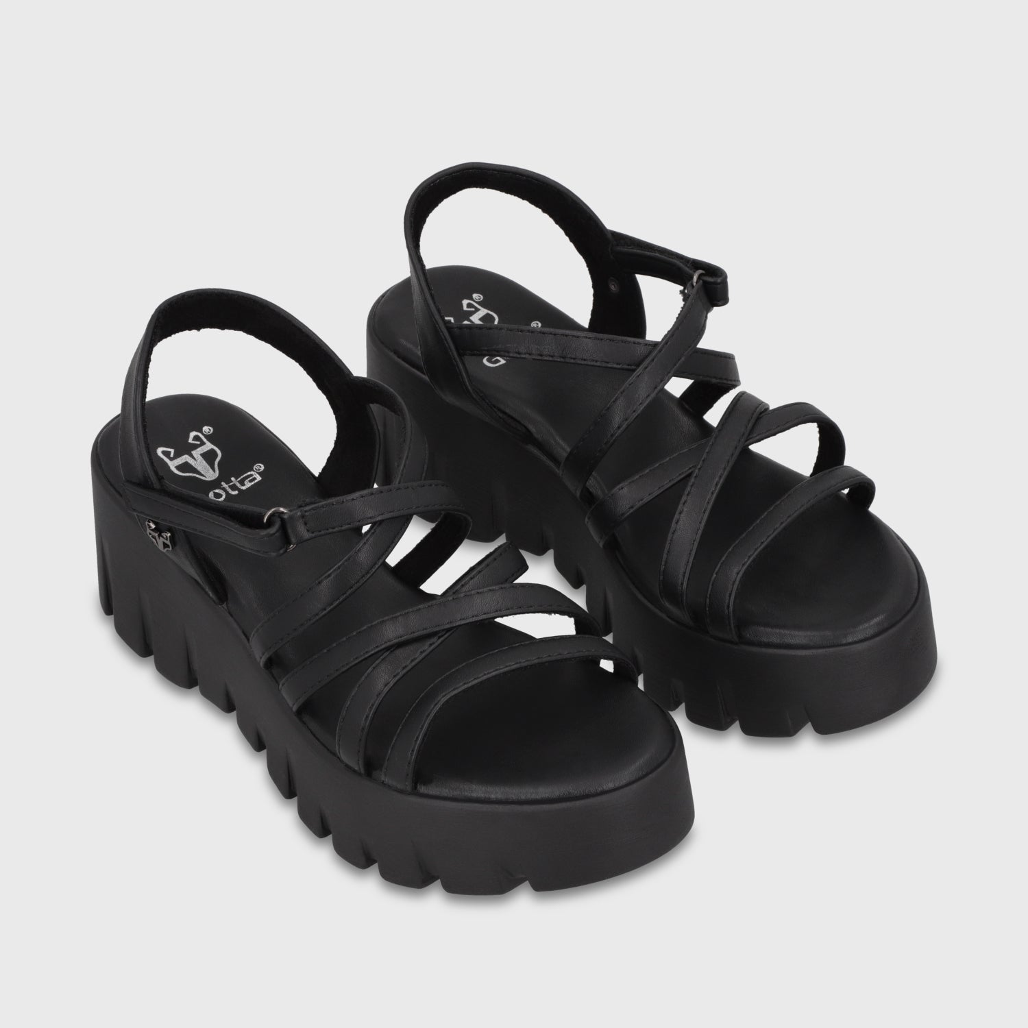 Sandalia Plataforma Negra Mujer 65940 - Gotta Perú