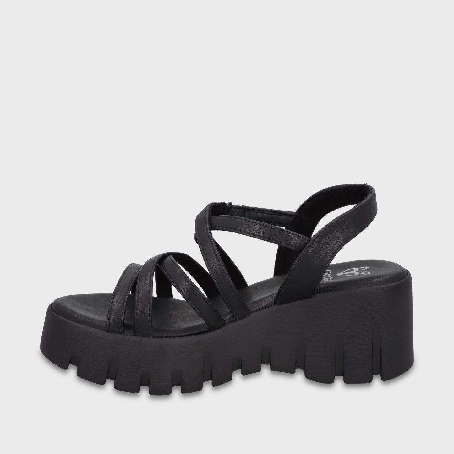 Sandalia Plataforma Negra Mujer 65940 - Gotta Perú