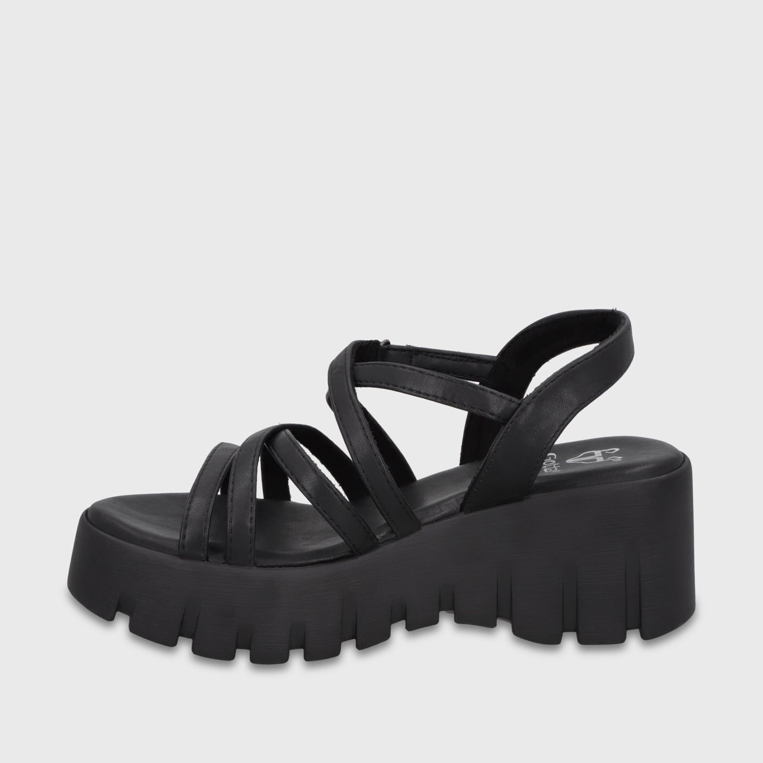 Sandalia Plataforma Negra Mujer 65940 - Gotta Perú