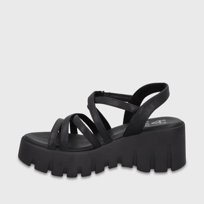 Sandalia Plataforma Negra Mujer 65940 - Gotta Perú