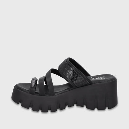 Sandalia Plataforma Negra Mujer 65941 - Gotta Perú