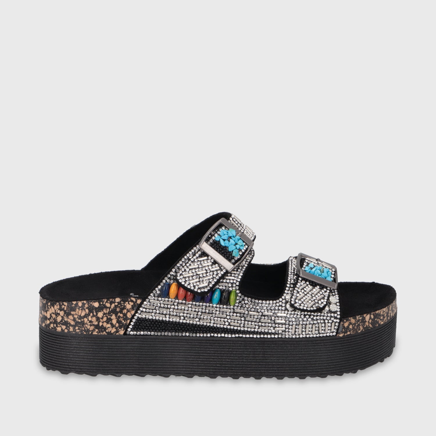 Sandalia Plataforma Negra Mujer 65952 - Gotta Perú