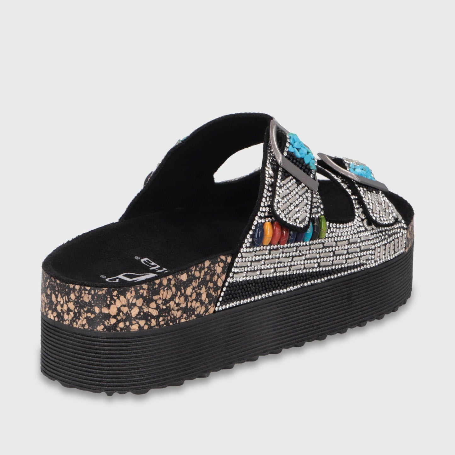 Sandalia Plataforma Negra Mujer 65952 - Gotta Perú