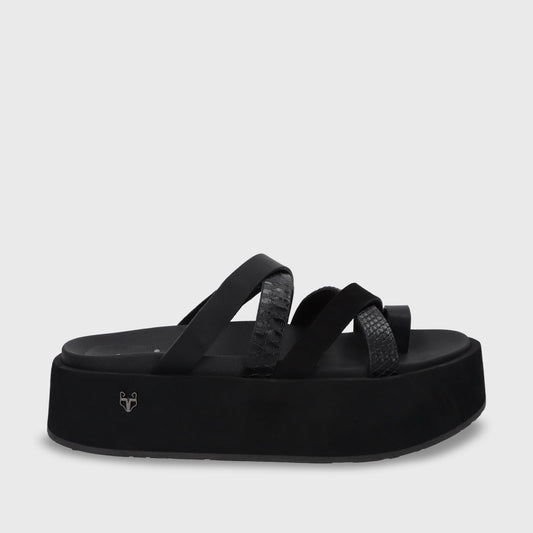 Sandalia Plataforma Negro Mujer 55940 - Gotta Perú