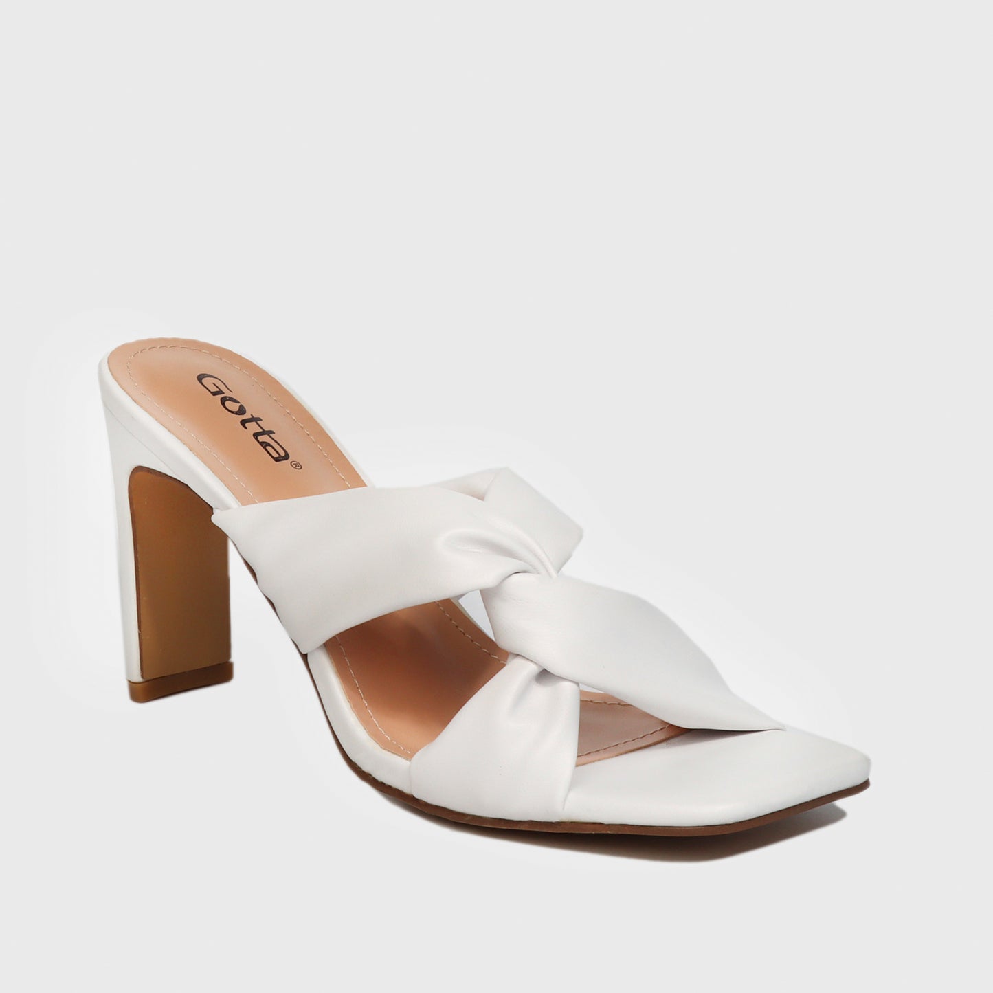 Sandalia Taco Blanca Mujer 25700