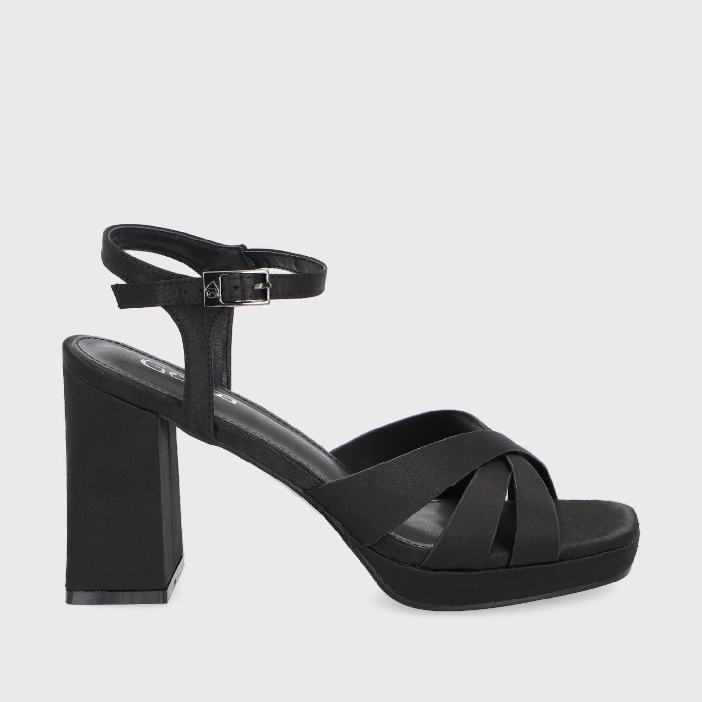 Sandalia Taco Negra  Mujer 45902