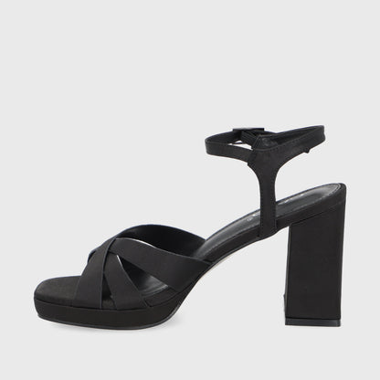 Sandalia Taco Negra  Mujer 45902